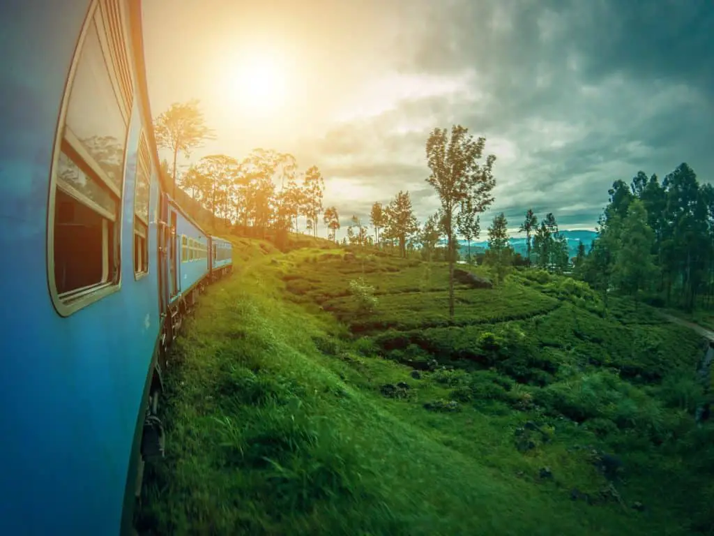 Train journey in Sri Lanka