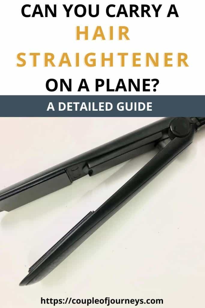 Hair straightener on a plane