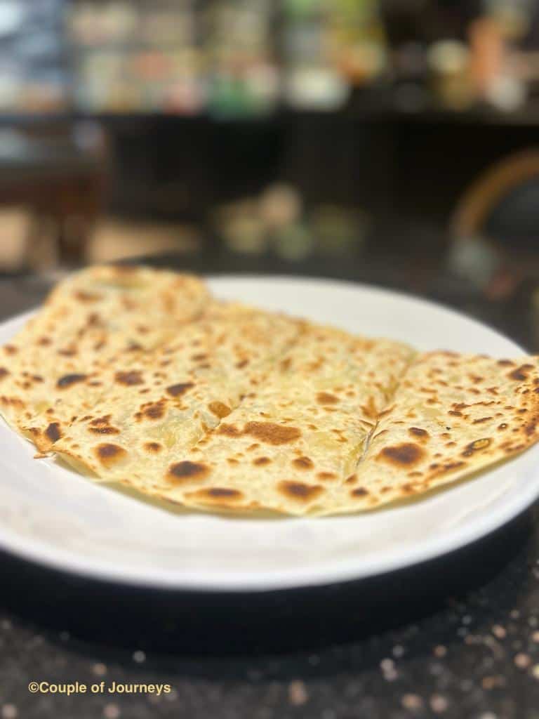 Gozleme or stuffed pancake - vegetarian savoury dish of Istanbul
