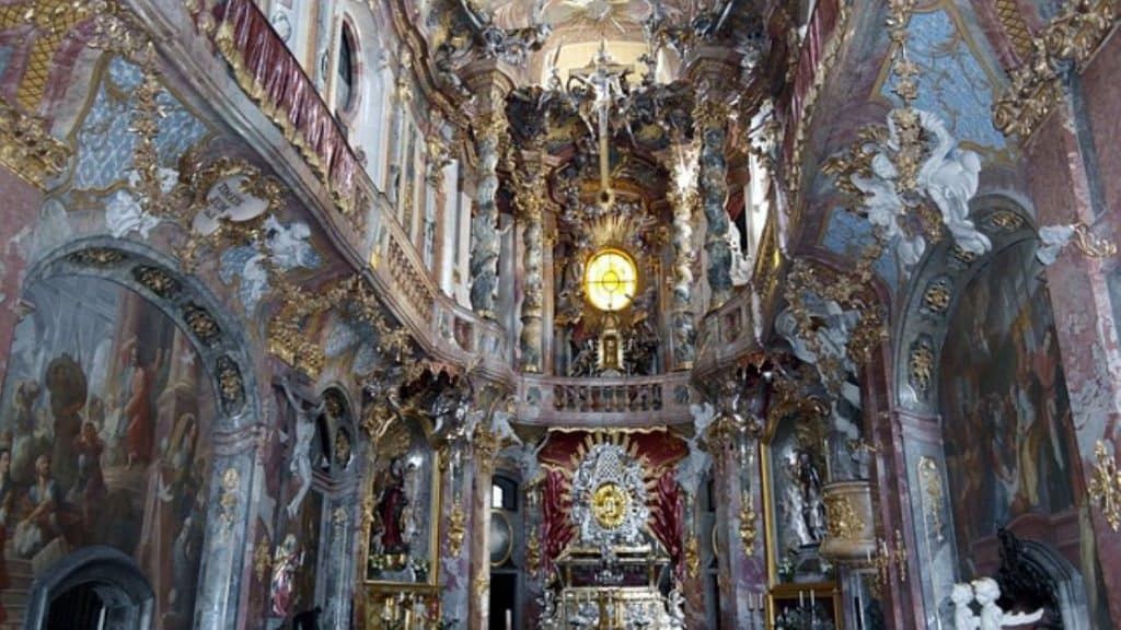 The St. Johann Nepomuk Church also known as the Asam Church was built by the Asam brothers as their private church back in 1746. This image is of the altar of the church.